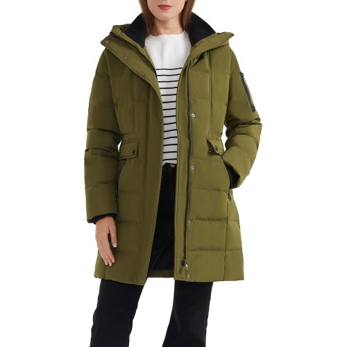 Women's hooded winter down jacket