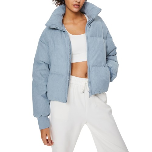 Women's Corduroy Zip Down Jacket