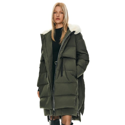Women's long down jacket